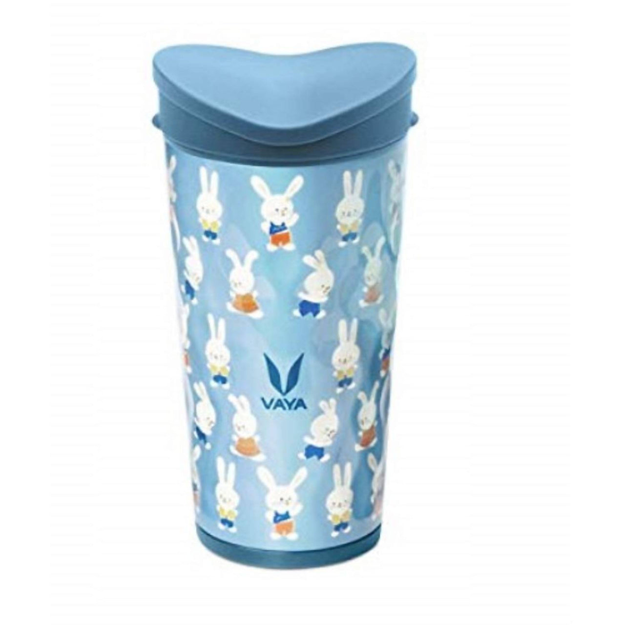 Vaya Drynk Stainless Steel Strawless Silicone Bunnies Print Spout Tumbler With Spill-Proof Pediasafe Lid - 350ml (Blue) - Distacart