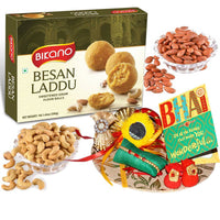 Thumbnail for Bikano Besan Laddoo and Dryfruits Rakhi Gifts - Distacart