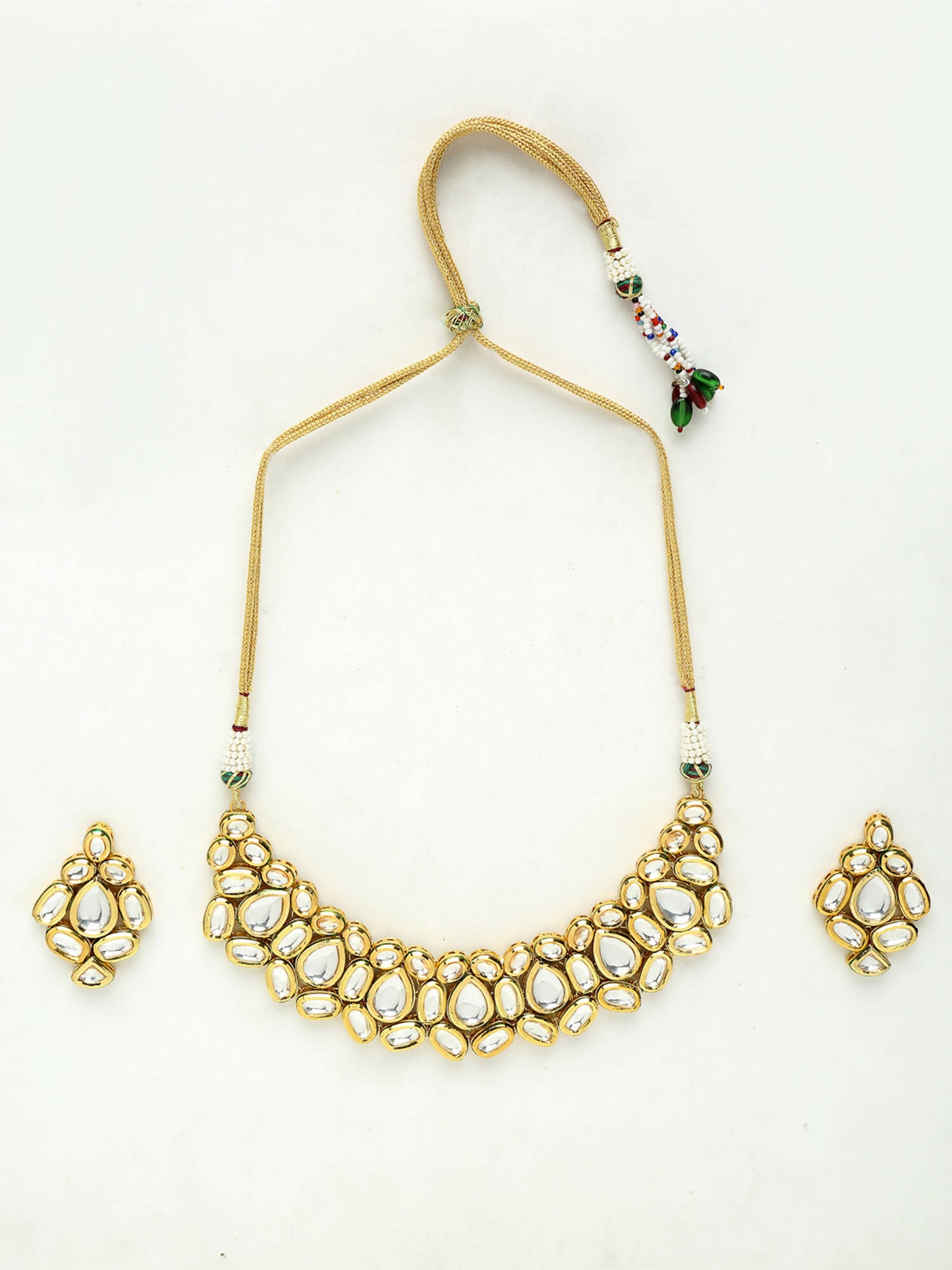 Kundan Choker With Earrings - Ruby Raang - Distacart