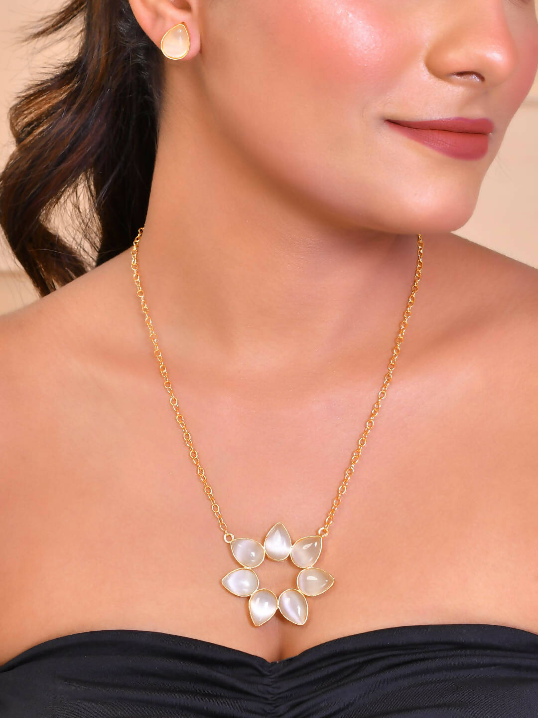 VOJ Women Gold Color stainless steel Jewellery Set - Distacart