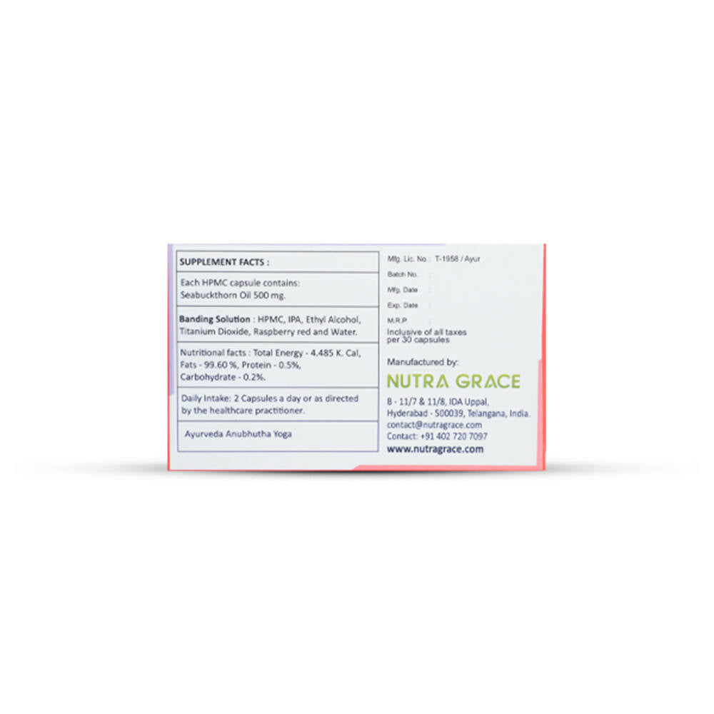 Nutra Grace Sea Buckthorn Oil (SBT) Capsules - Distacart