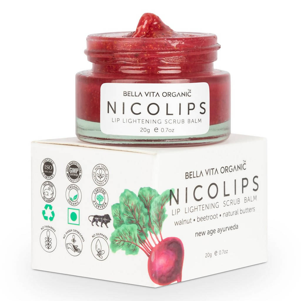 Bella Vita Organic NicoLips Lip Lightening Scrub Balm