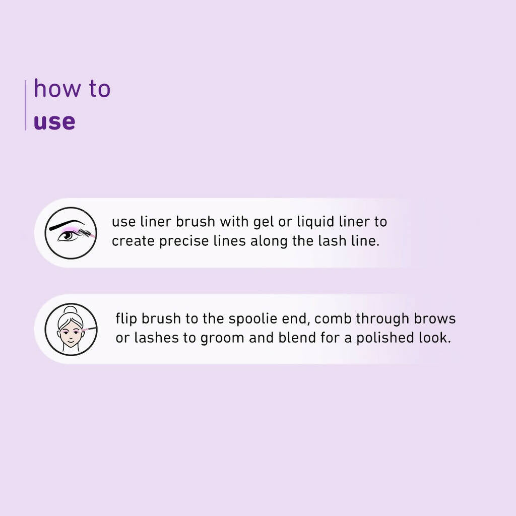 Plum Soft Blend Liner & Spoolie Brush Easy Pick-up 06 - Distacart