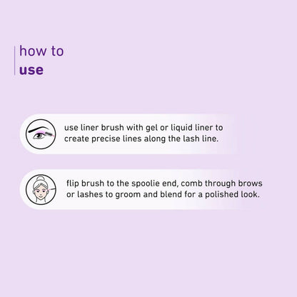Plum Soft Blend Liner & Spoolie Brush Easy Pick-up 06 - Distacart
