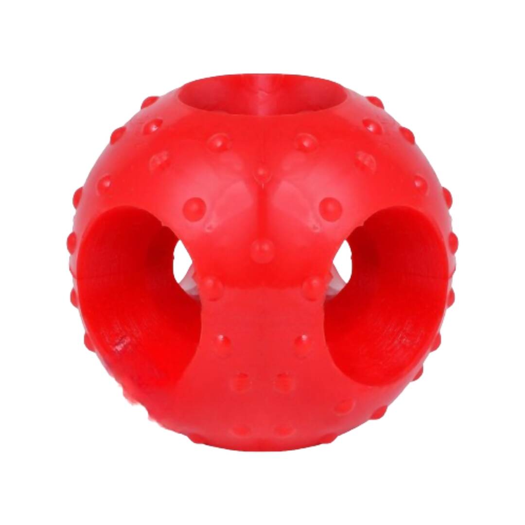 Goofy Tails Dog Ball Dog Toys - Red (Large) - Distacart