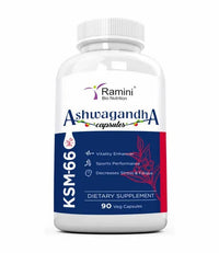 Thumbnail for Ramini Bio Nutrition Ksm-66 Ashwagandha 500mg Veg Capsules - Distacart