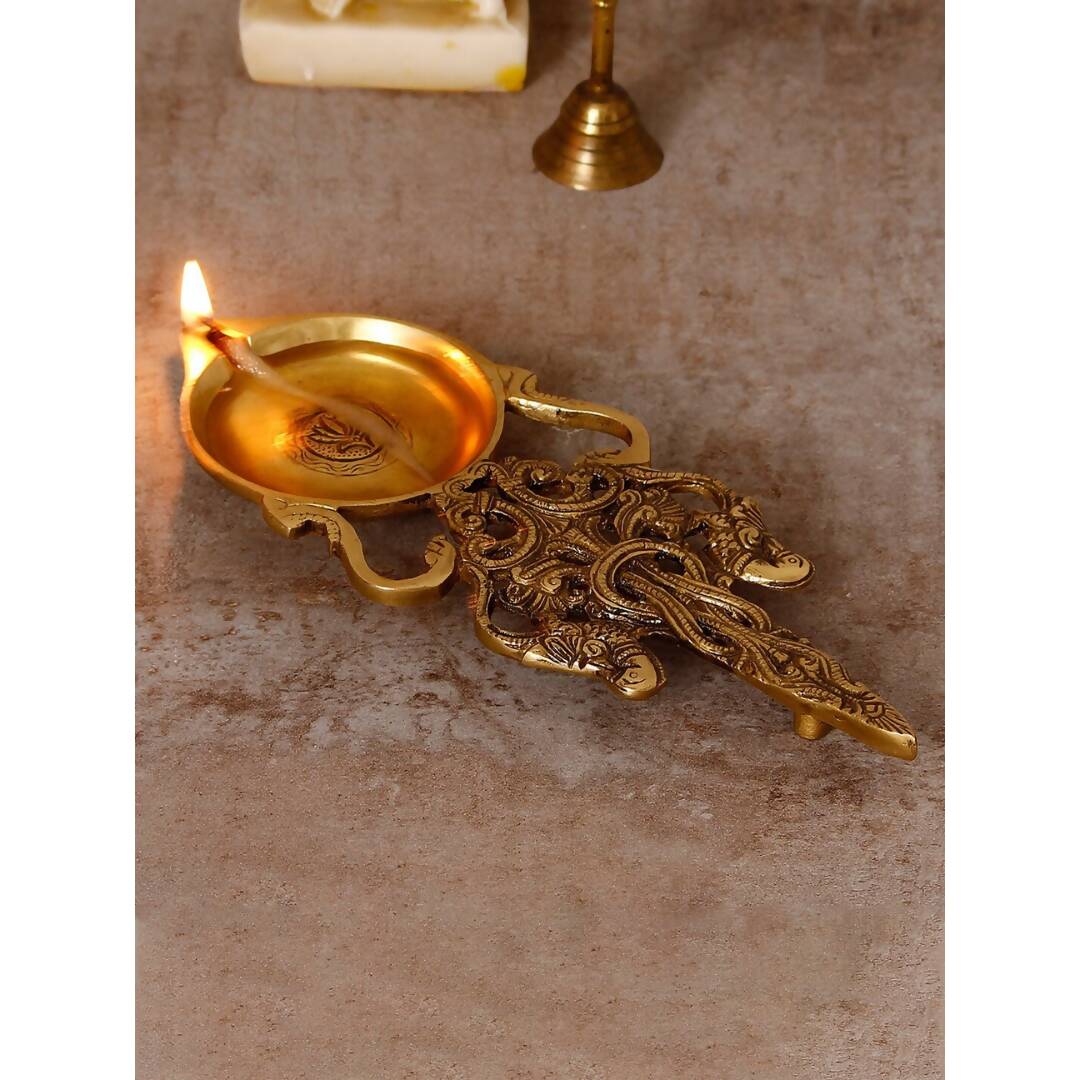 eCraftIndia Gold-Toned Carved Diya - Distacart