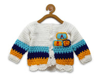 Thumbnail for Chutput Kids White Coloured Solid Pullover For Baby Boys with ABC Detail - Distacart