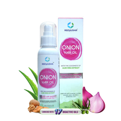 Reeyusha Onion Hair Oil with Aloe Vera Extract - Distacart