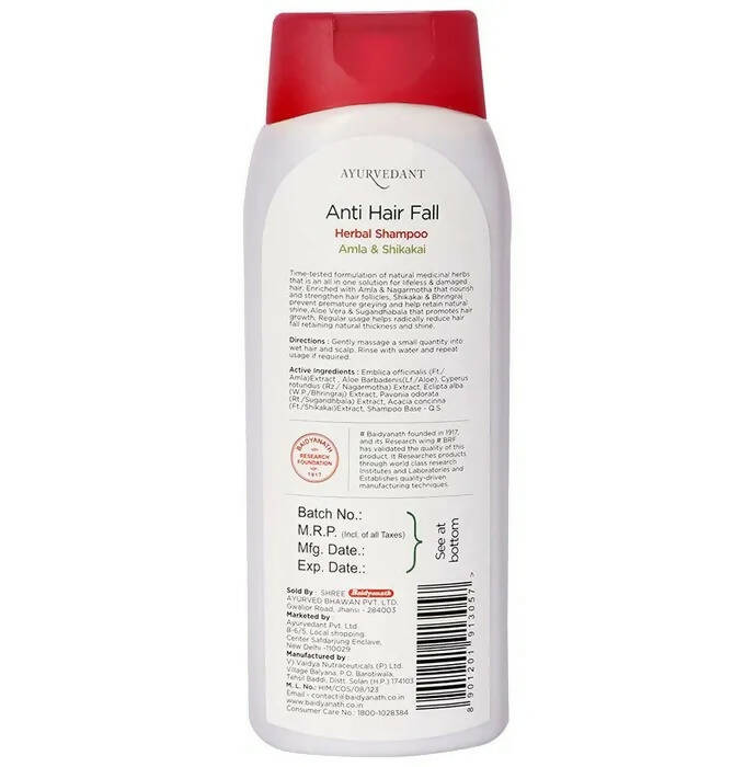 Baidyanath Jhansi Ayurvedant Herbal Anti Hairfall Shampoo - Distacart
