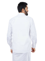 Thumbnail for Ramraj Cotton Mens Royal Cotton Full Sleeve White Shirt - Distacart