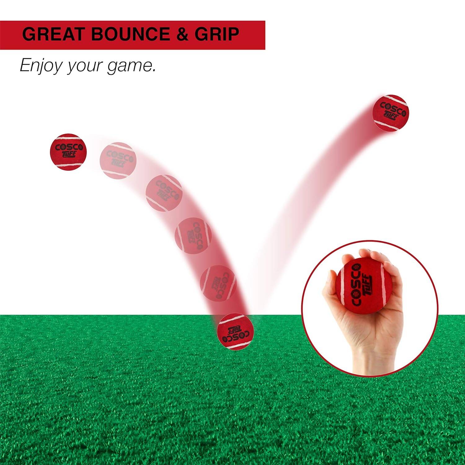 Cosco Tuff Heavy Weight Ball - Red (Pack of 6) - Distacart