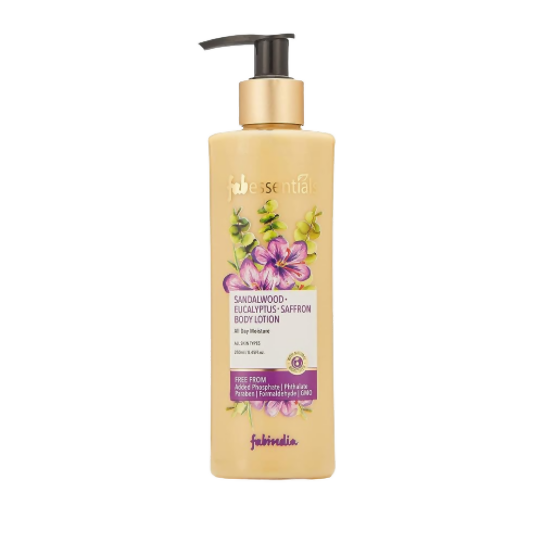 Fabessentials Sandalwood Eucalyptus Saffron Body Lotion - Distacart