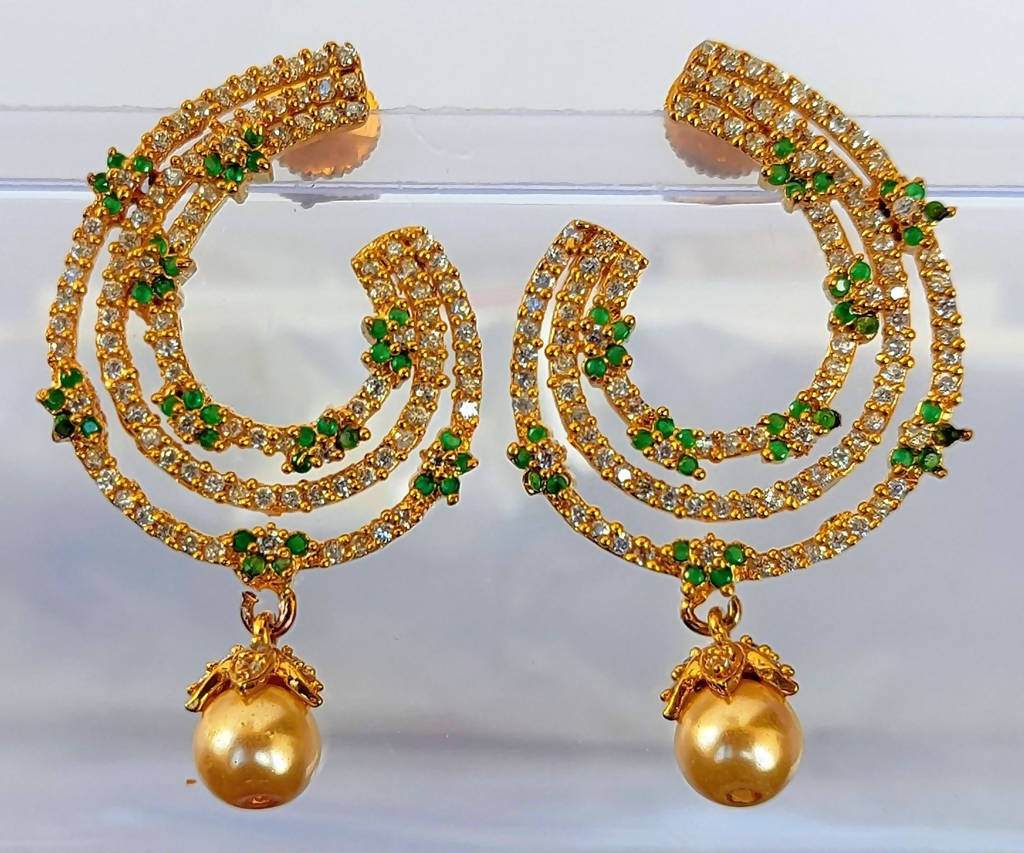 Green AD Designer Earrings - Distacart