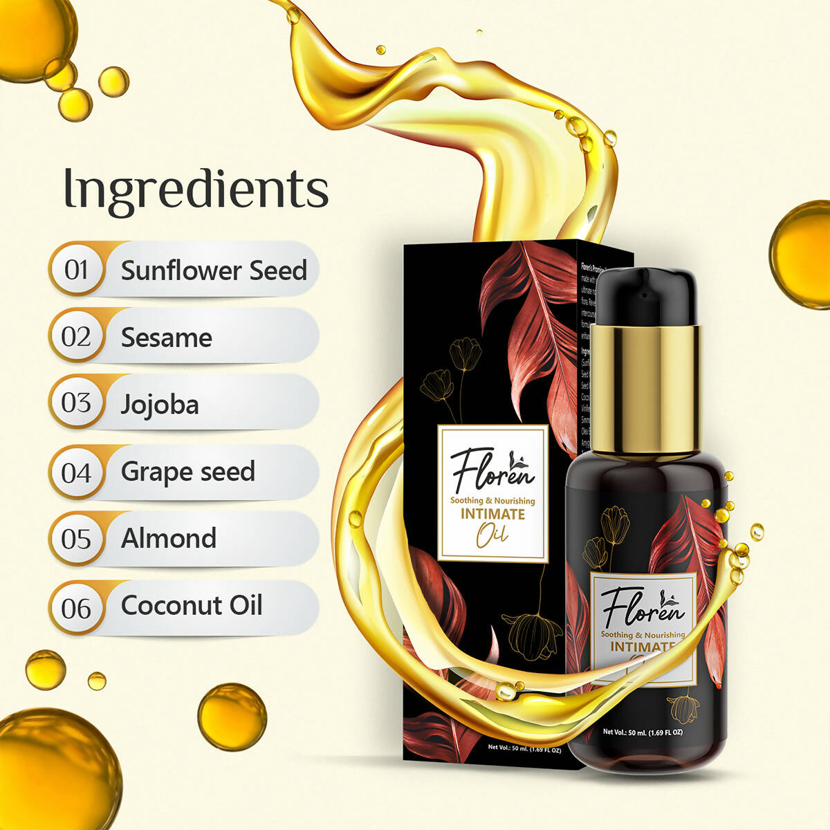 Floren Soothing & Nourishing Intimate Oil for Women - Distacart