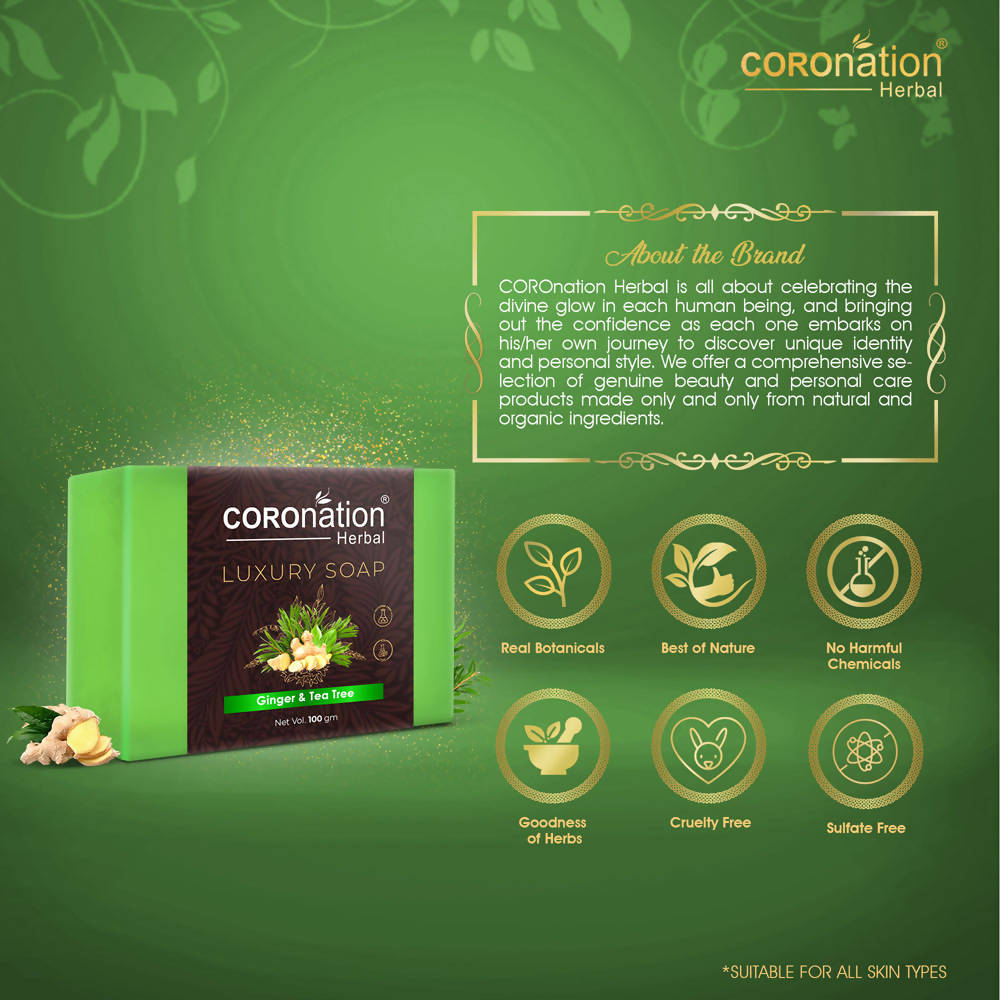 Coronation Herbal Ginger & Tea Tree Luxury Soap - Distacart