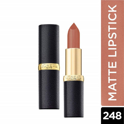 L'Oreal Paris Color Riche Moist Matte Lipstick - 248 Flatter Me Nude - Distacart