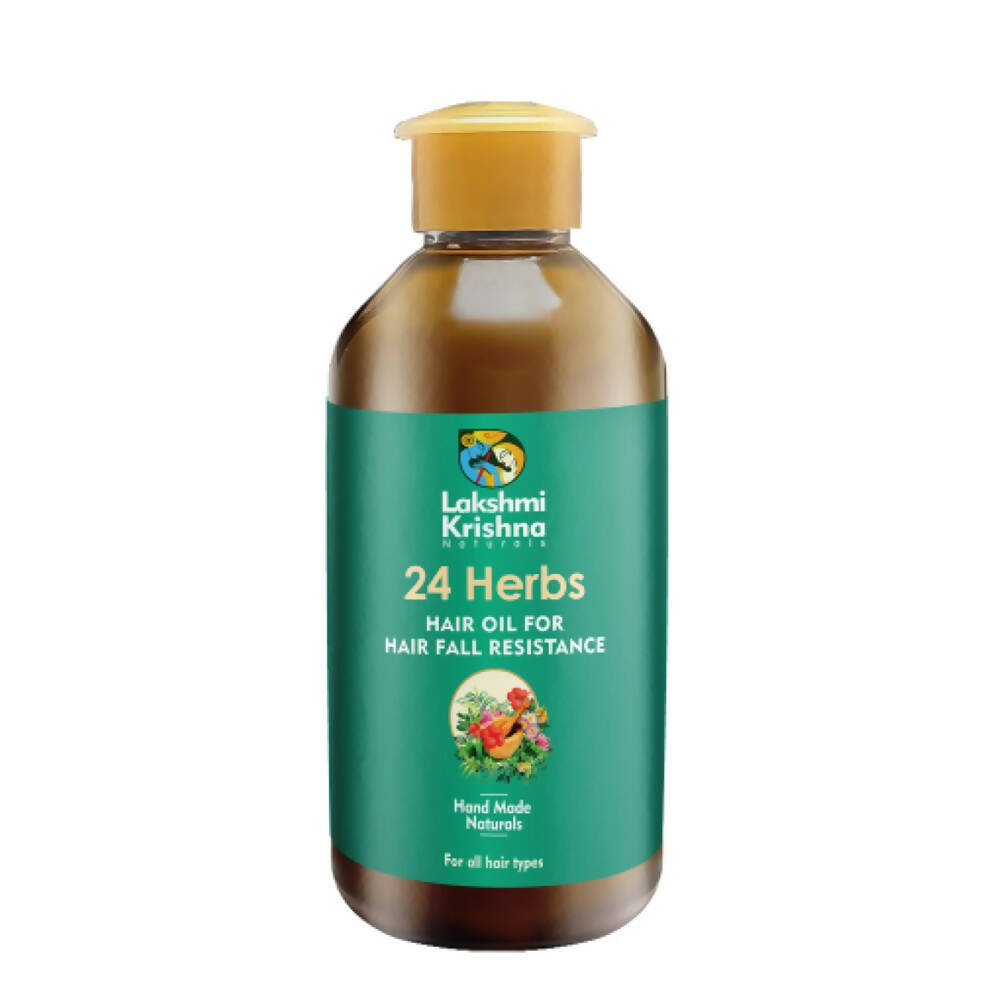 Lakshmi Krishna Naturals 24 Herbs Hair Oil For Hair Fall Resistance - Distacart