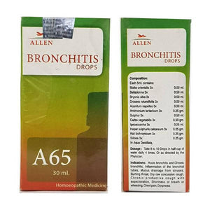 Allen Homeopathy A65 Bronchitis Drops 30ml