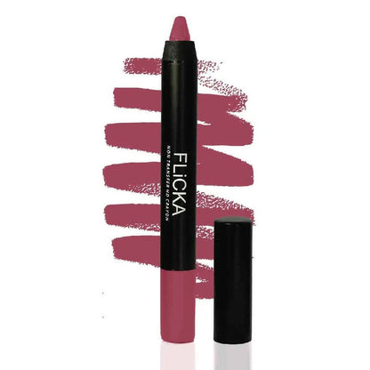 FLiCKA Lasting Lipsence Crayon Lipstick 03 Lazy In Bed - Coral - Distacart