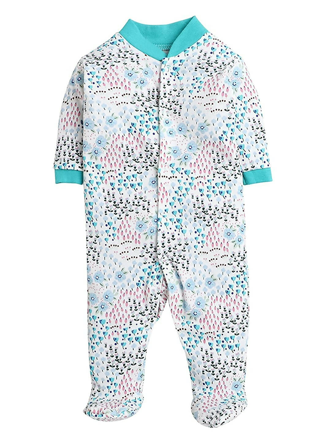Daddy - G Rompers/Sleepsuits/Jumpsuit /Night Suits for New Born Babies - Mint Green - Distacart