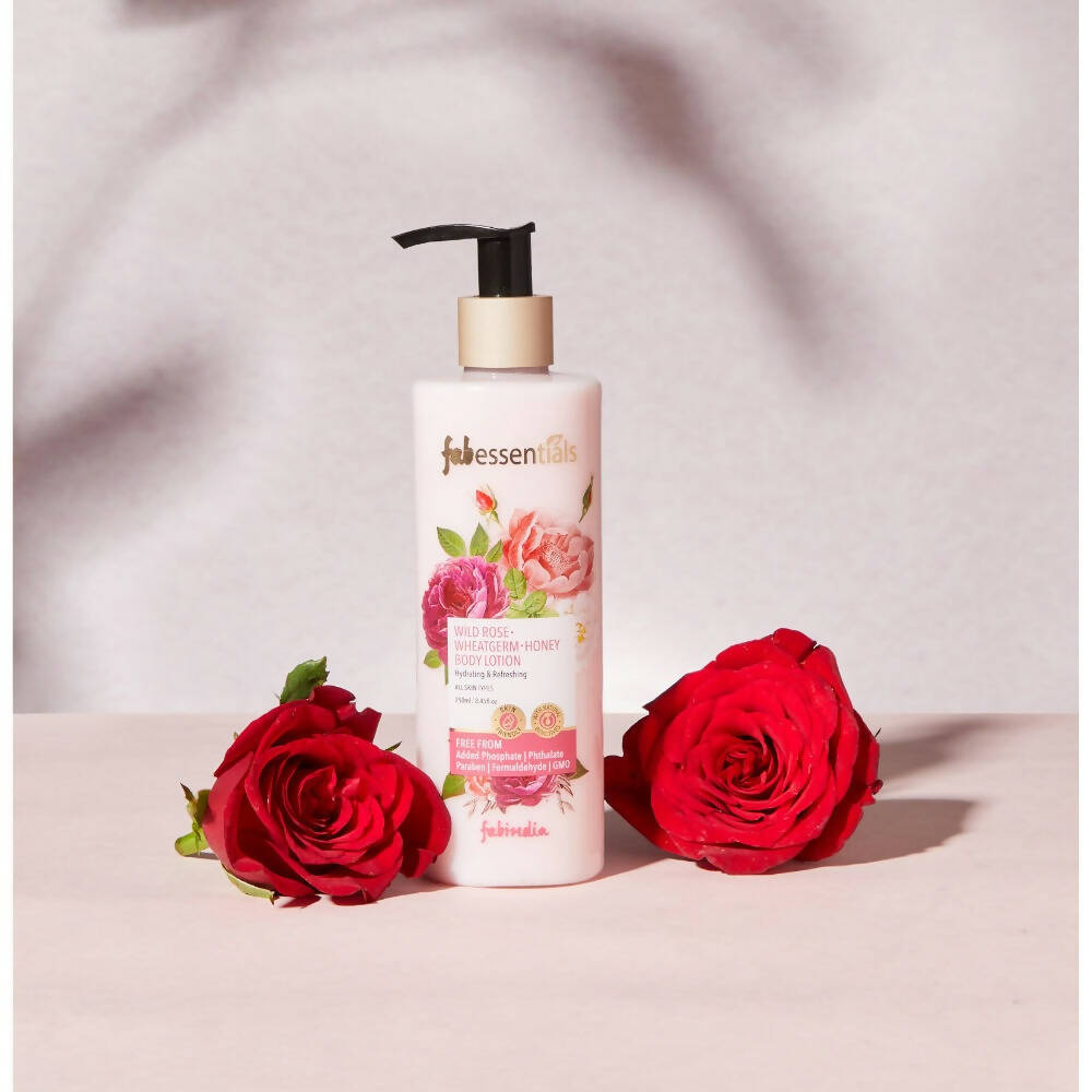 Fabessentials Wild Rose Wheatgerm Honey Body Lotion - Distacart