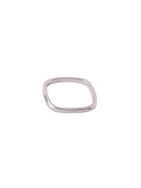 Thumbnail for NVR Women's Silver-Plated Rectangular Stylish Ring - Distacart