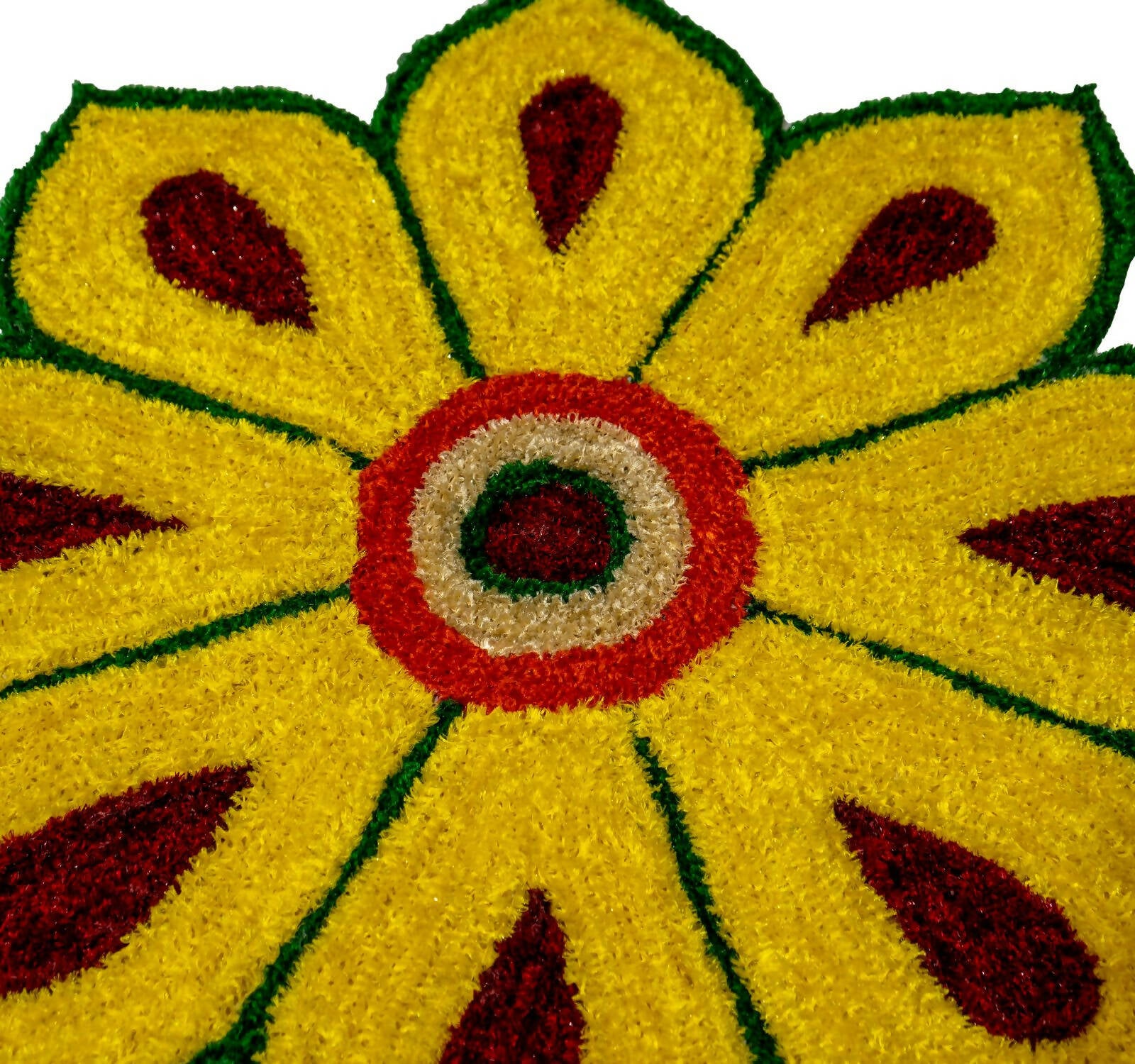 Kundan HandiKrafts Yellow Rangoli Mat - Readymade - Distacart