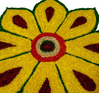 Thumbnail for Kundan HandiKrafts Yellow Rangoli Mat - Readymade - Distacart