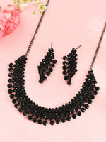 Thumbnail for VOJ Women Black Color stainless steel Jewellery Set - Distacart