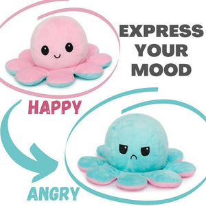 DIKANG Reversible Octopus plush toy- Pink / Sky Blue - Distacart
