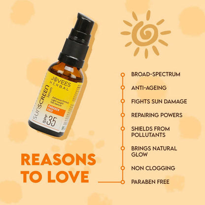Jovees Sunscreen Face Serum SPF 35 For Oily & Acne Prone Skin - Distacart