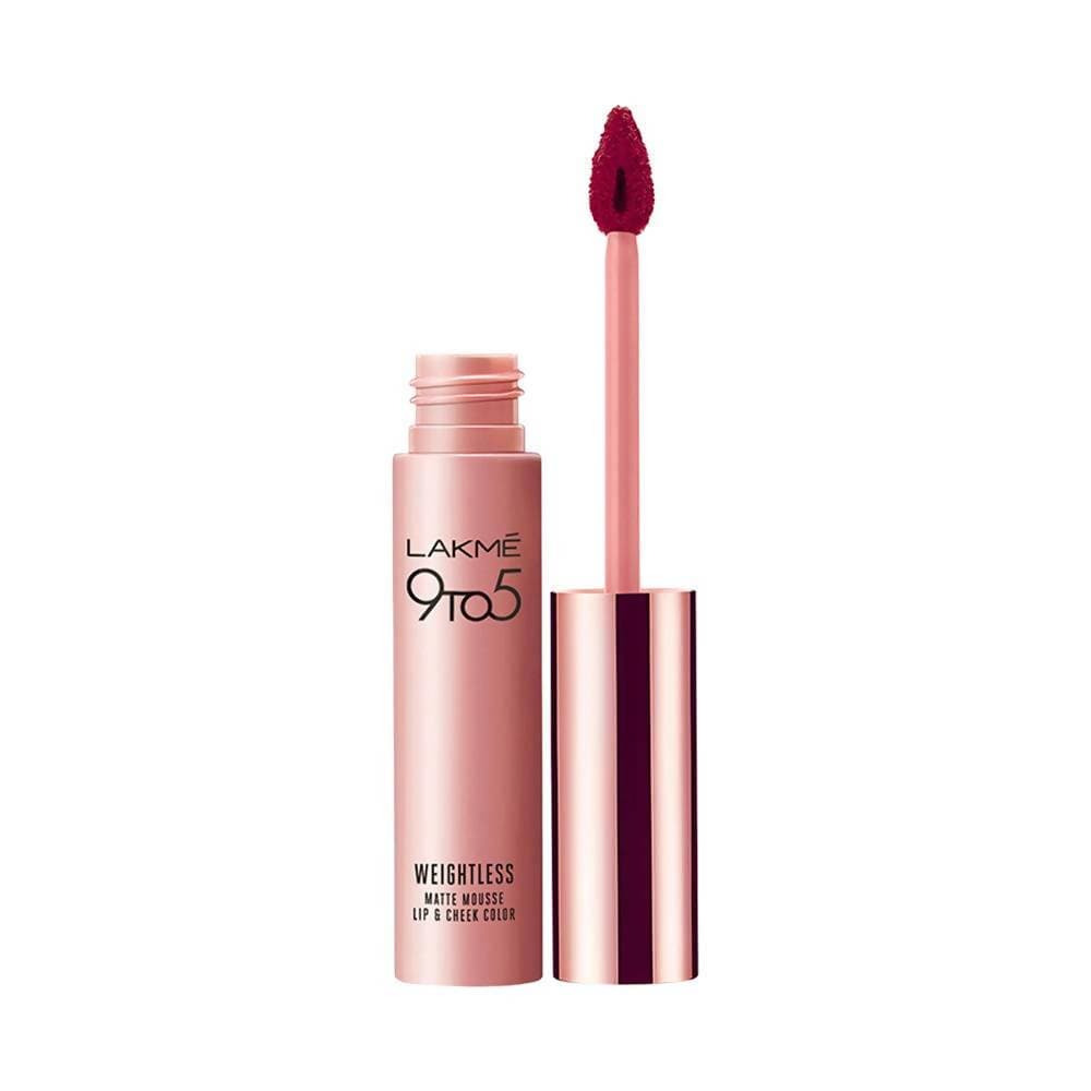 Lakme 9 To 5 Weightless Matte Mouse Lip & Cheek Color - Rosy Plum - Distacart