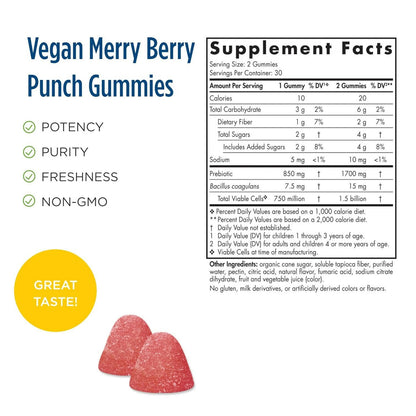 Nordic Naturals Kids Nordic Flora Probiotic Gummies with Prebiotics - Distacart