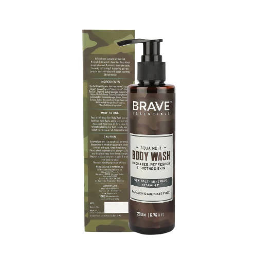 Brave Essentials Aqua Noir Body Wash - Distacart