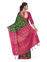 Thumbnail for Mimosa Women's Green Kanchipuram Silk Saree - Distacart