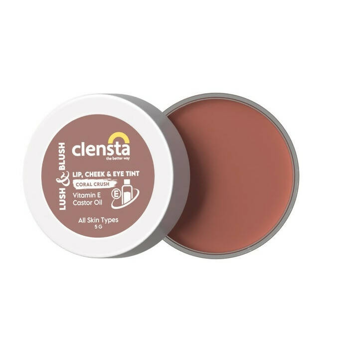 Clensta Lush & Blush Lip, Cheek & Eye Tint 06 Coral Crush - Distacart