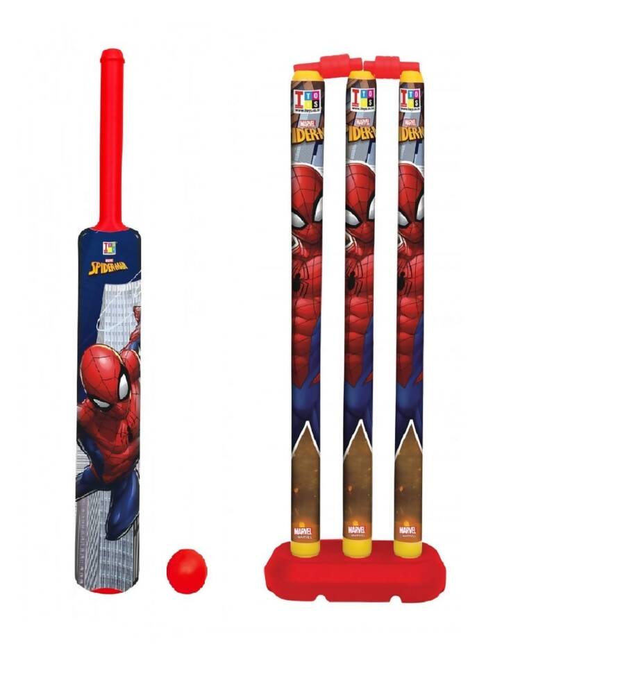 Manaki Enterprise Plastic Spiderman Cricket Kit (Multicolour) - Distacart