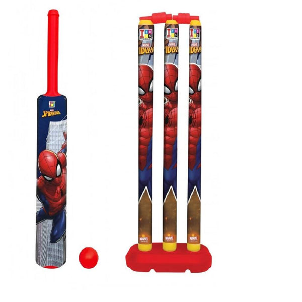 Manaki Enterprise Plastic Spiderman Cricket Kit (Multicolour) - Distacart
