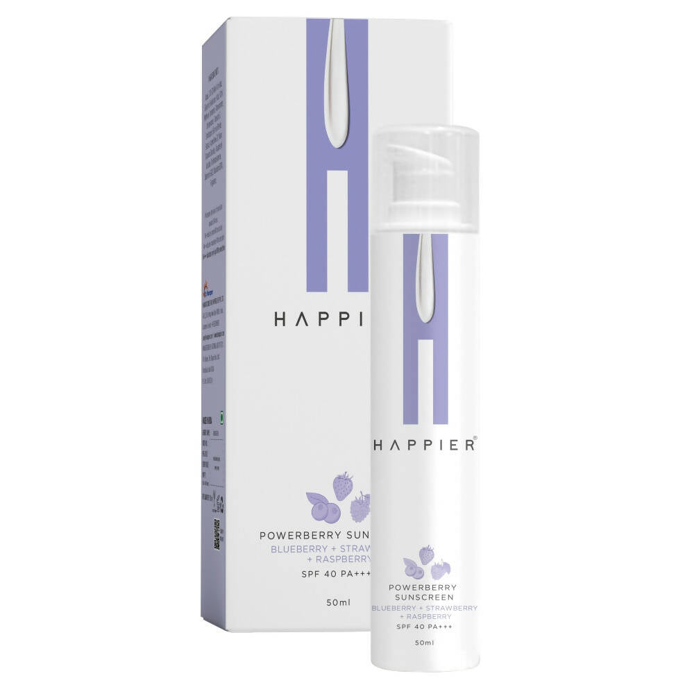 Happier Powerberry Sunscreen SPF 40 PA+++ - Distacart