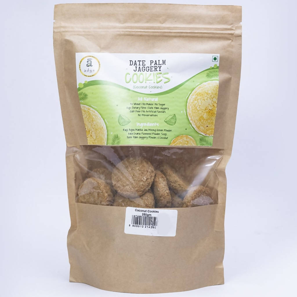 Adya Organics Date Palm Jaggery Coconut Cookies