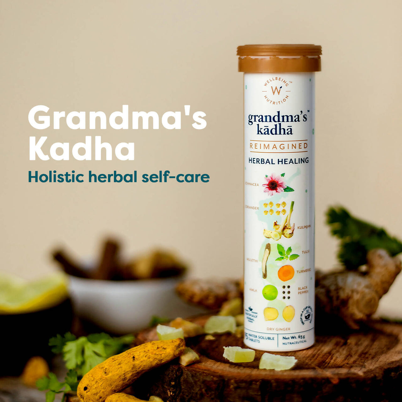 Wellbeing Nutrition Grandma's Kadha Tablets - Distacart