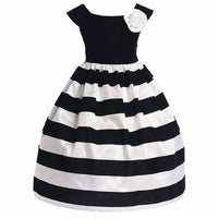 Thumbnail for Asmaani Baby Girl's Multi- Coloured Satin A-Line Maxi Full Length Dress (AS-DRESS_22155) - Distacart
