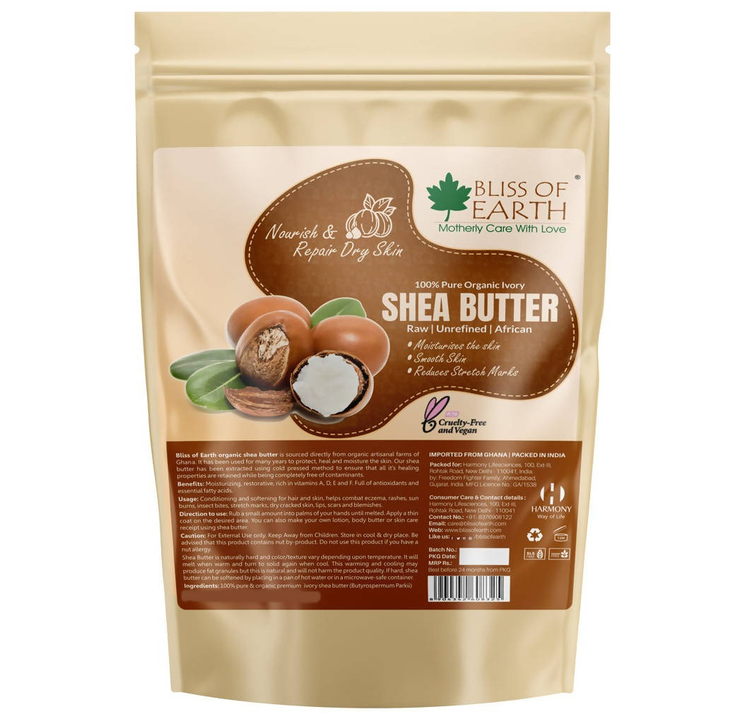 Bliss of Earth 100% Pure Organic Ivory Shea Butter - Distacart