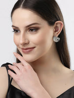 Thumbnail for NVR Women Silver-Plated Contemporary Studs Earrings - Distacart