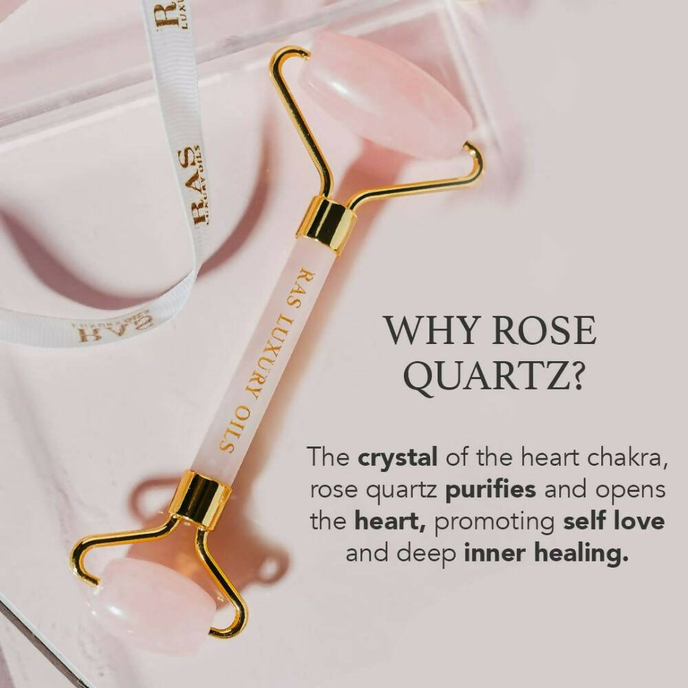 Ras Luxury Oils Rose Quartz Face Massager Roller - Distacart