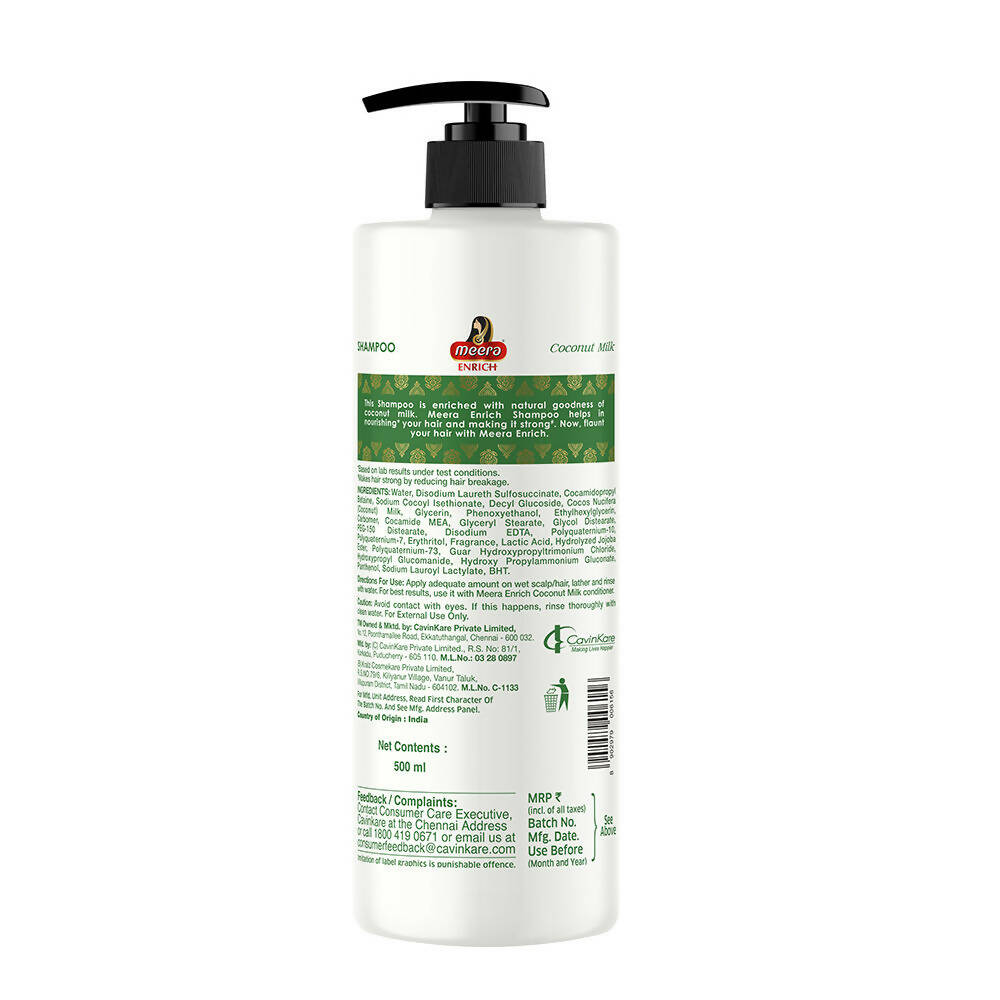 Meera Enrich Shampoo with Coconut Milk For Strong & Nourish - Distacart