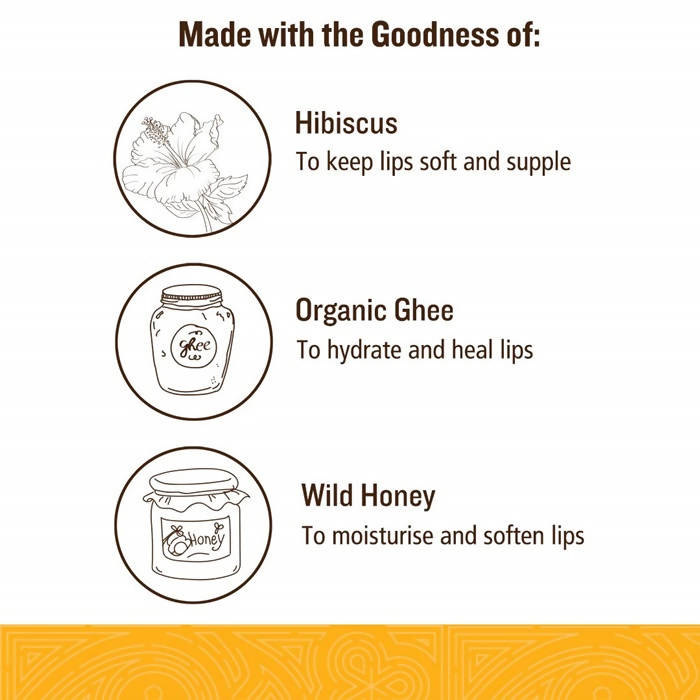 Soultree Hibiscus & Honey With Organic Ghee Lip Balm - Distacart