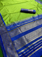 Thumbnail for DEIANA'S Beautiful Golden Jari with New Design Soft Lichi Silk Saree - Mehndi - Distacart