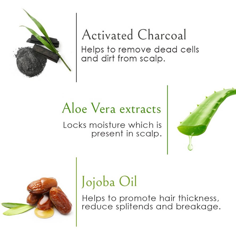 Wow Skin Science Activated Charcoal & Keratin Shampoo - Distacart